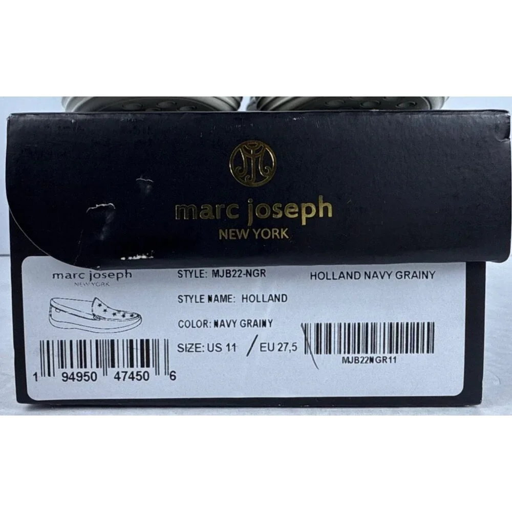 Marc Joseph Holland (Little Kid/Big‎ Kid) (Navy Grainy/White Sole) Shoes Size 11